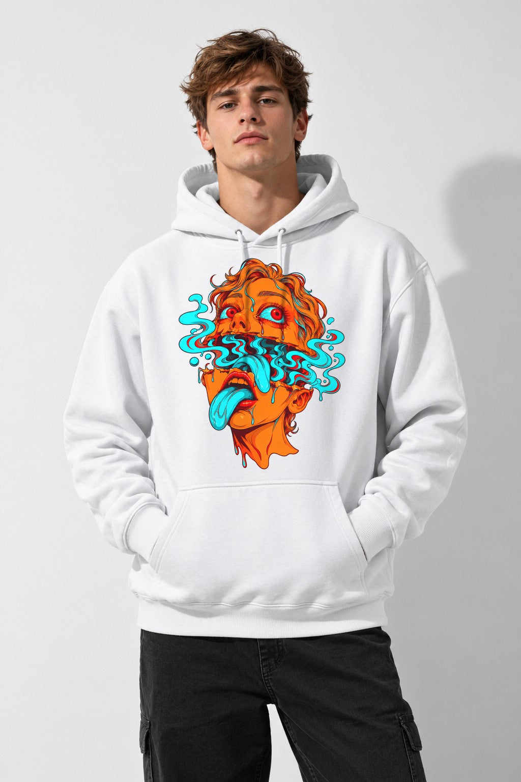 Melting Surreal Face - White
