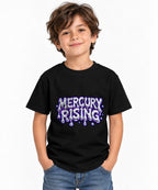 Mercury Rising Liquid Metal Typography Graphic Tee - Black