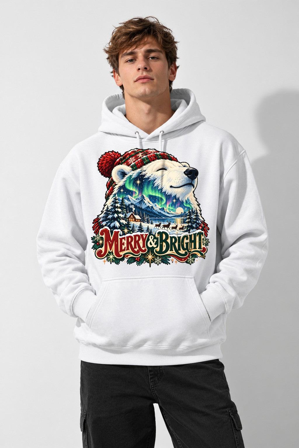 Merry And Bright Bear - White