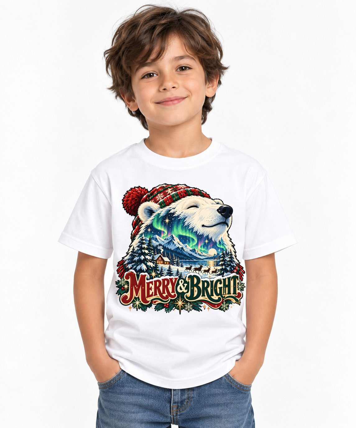 Merry And Bright Bear - White