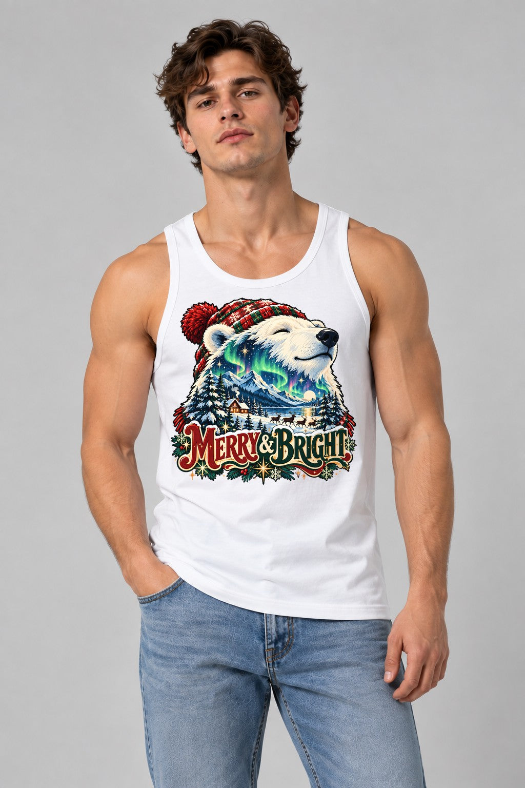 Merry And Bright Bear - White