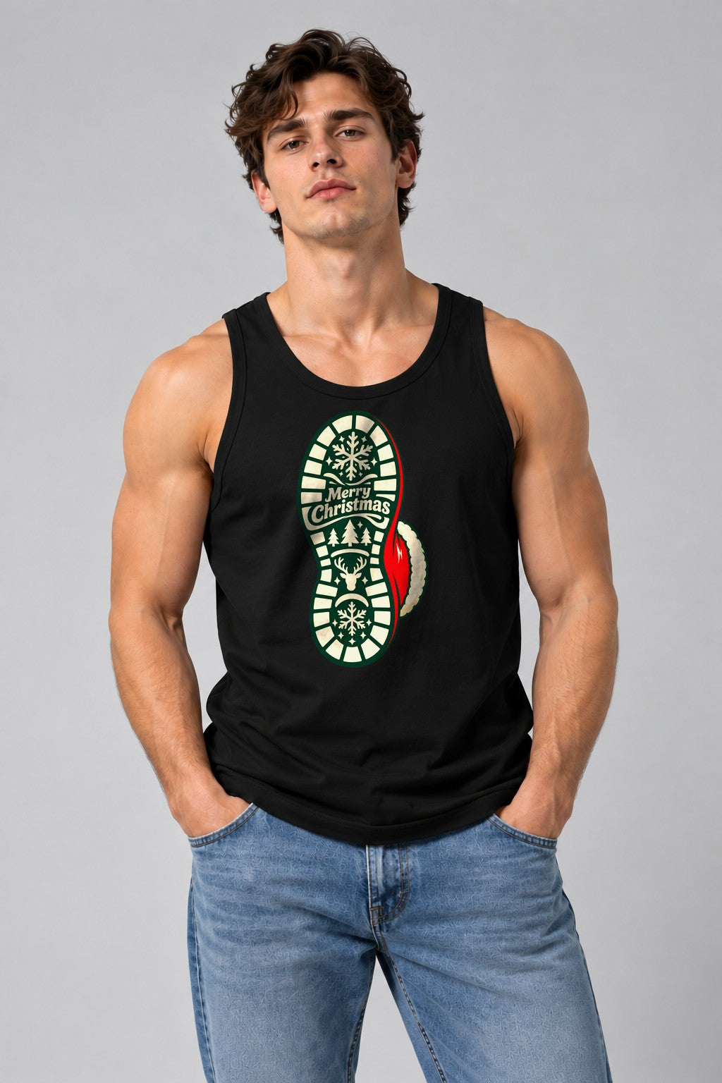 Merry Christmas Boot - Black