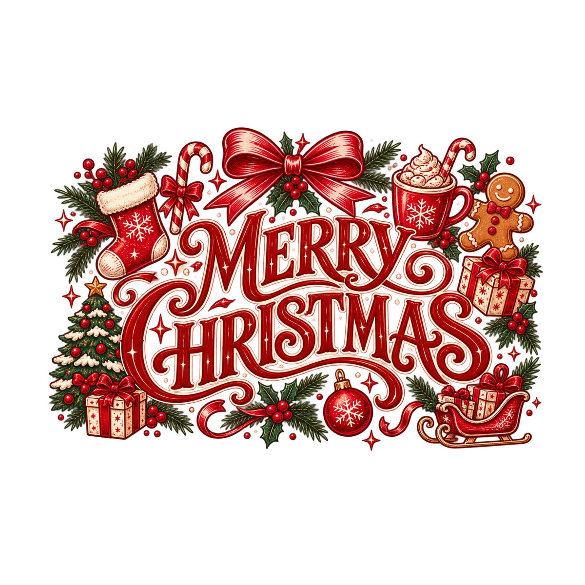 Merry Christmas Typography