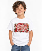 Merry Christmas Typography - White