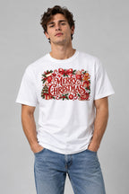 Merry Christmas Typography - White