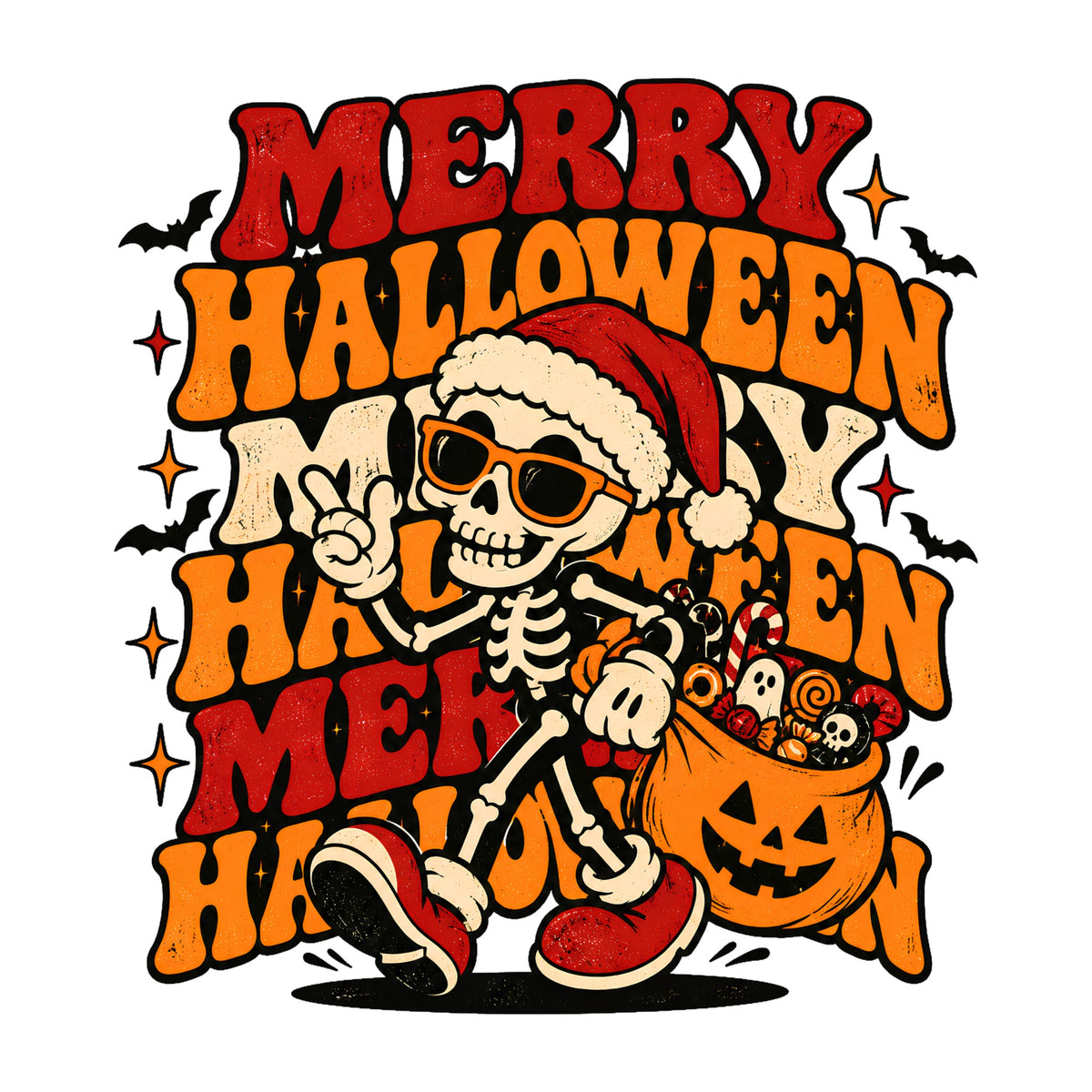 Merry Halloween Skeleton