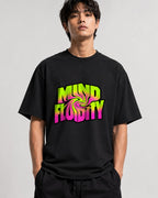 Mind Fluidity Psychedelic Trippy Swirl Graphic Tee - Black