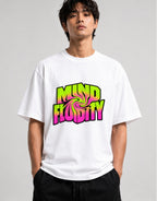 Mind Fluidity Psychedelic Trippy Swirl Graphic Tee - White