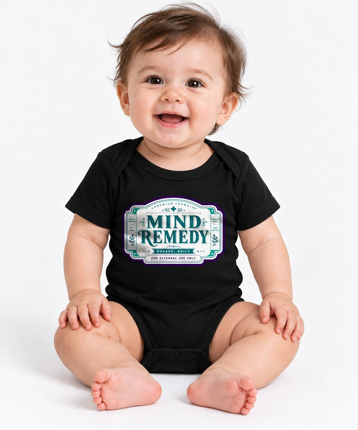 Mind Remedy Vintage Apothecary Label - Black