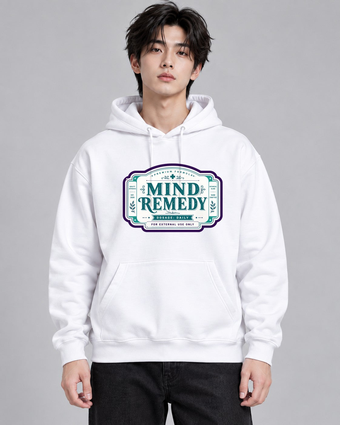 Mind Remedy Vintage Label - White