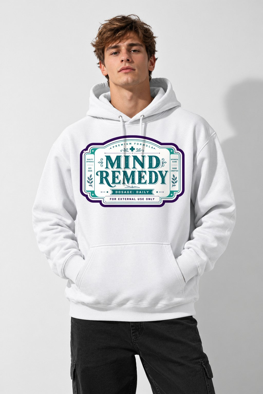Mind Remedy Vintage Label - White