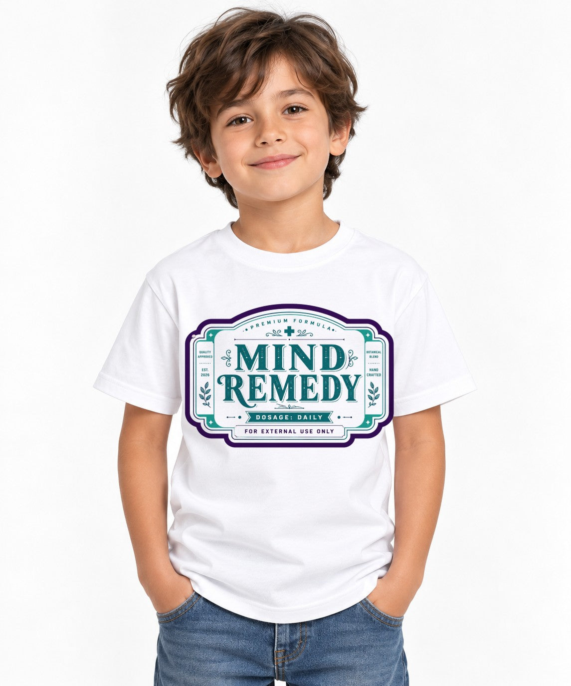 Mind Remedy Vintage Label - White