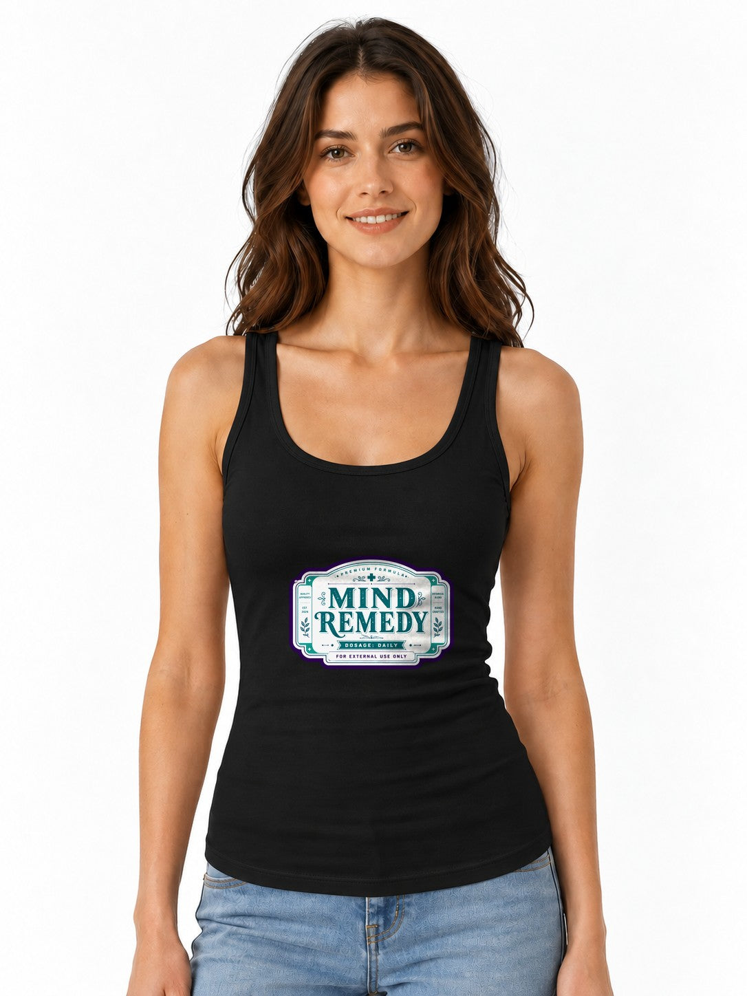 Mind Remedy Vintage Label Apothecary Pharmacy Shirt - Black