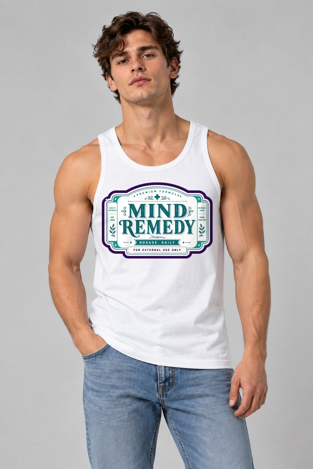 Mind Remedy Vintage Label - White