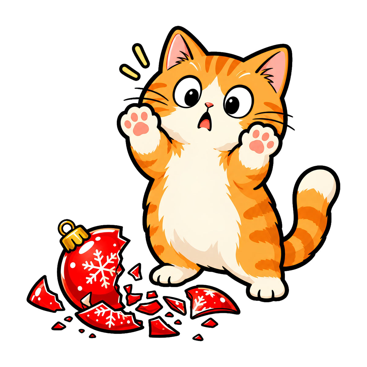 Mischievous Christmas Kitten