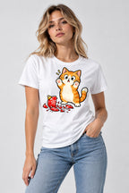 Mischievous Christmas Kitten - White