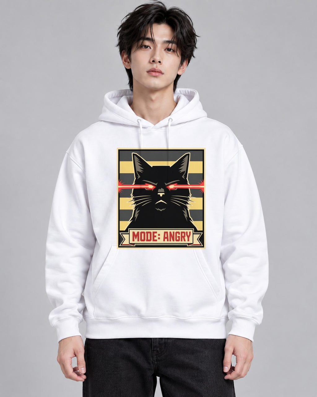 Mode Angry Cat - White