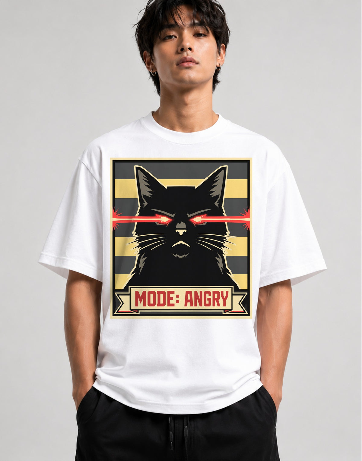 Mode Angry Cat - White