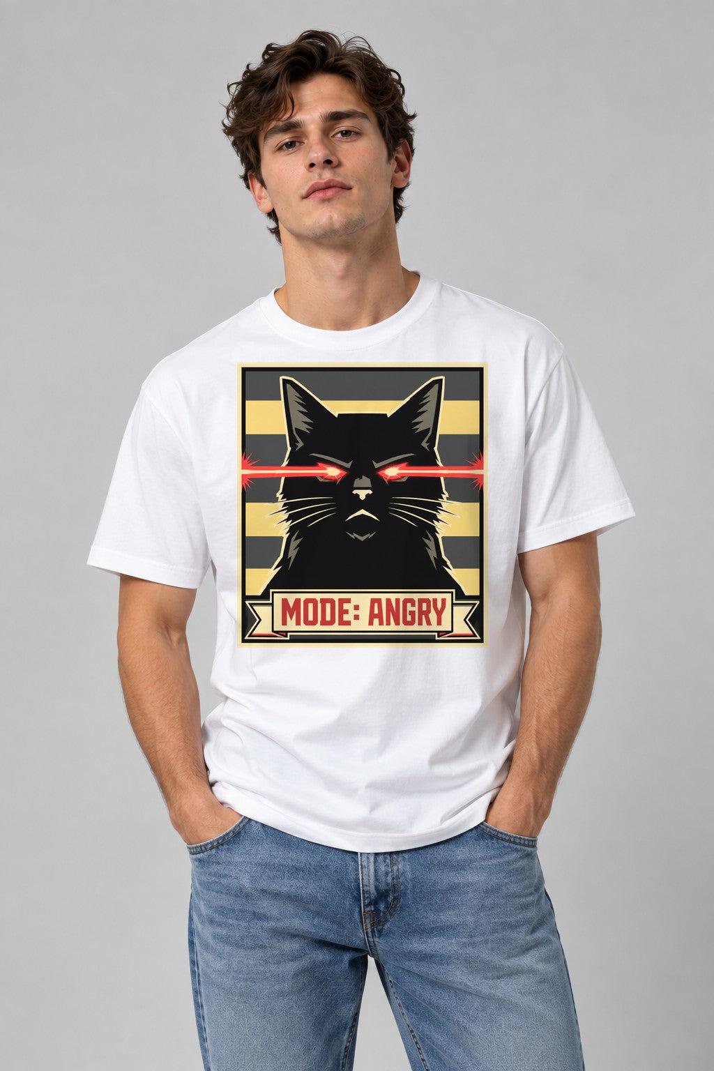 Mode Angry Cat - White