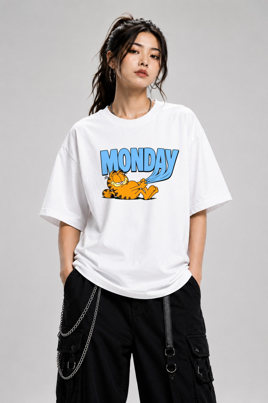 Monday Garfield - White