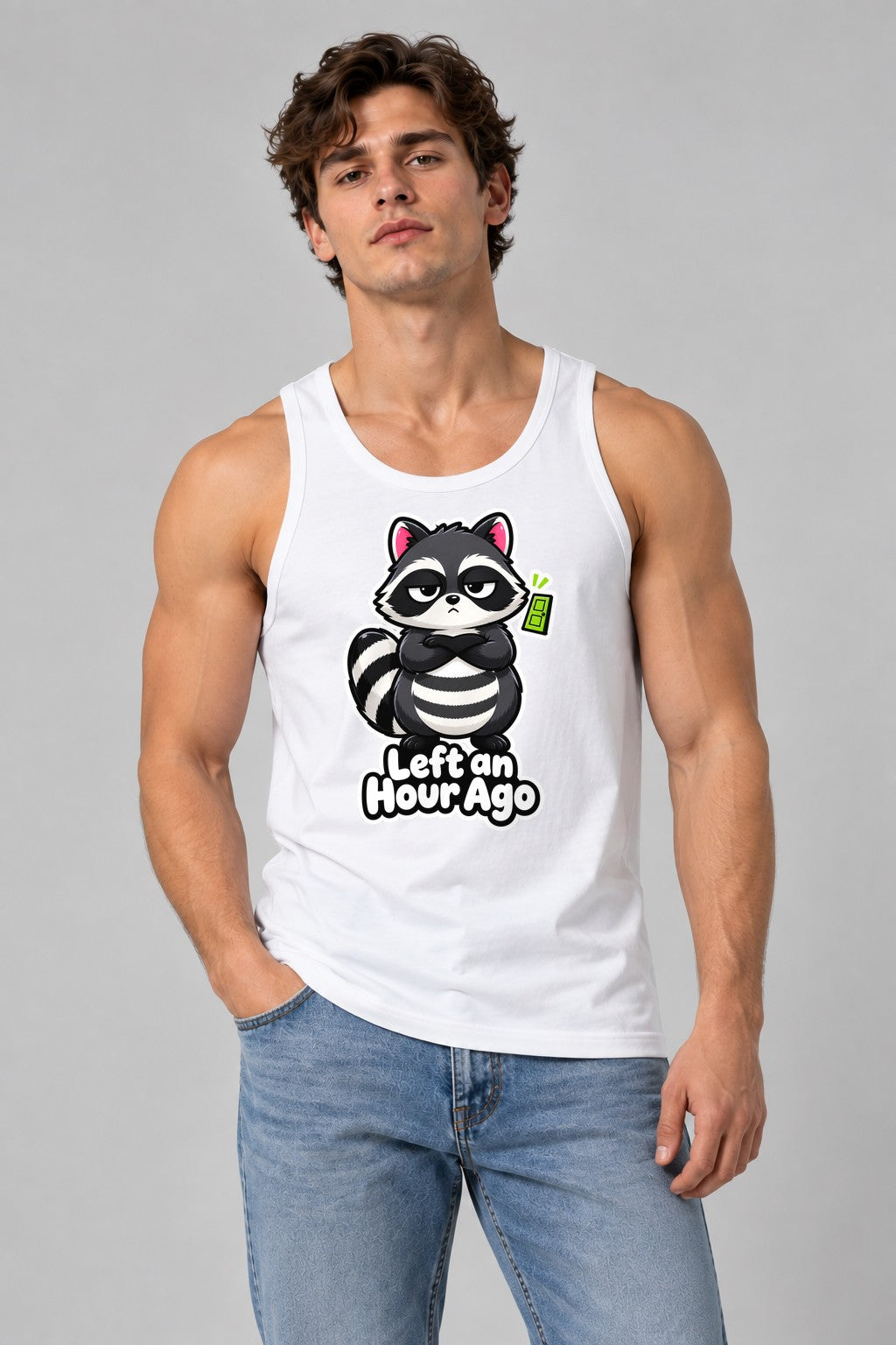 Moody Raccoon Early Leaver - White