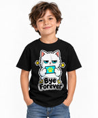 Moody White Cat Vanishing - Black