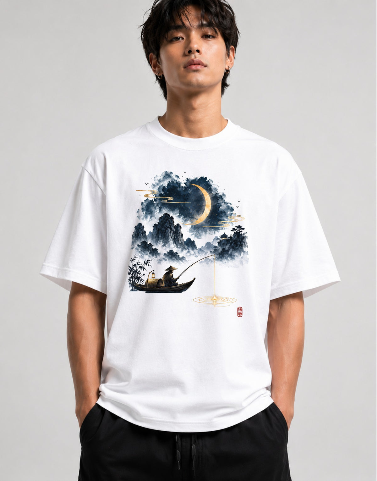 Moonlight Fisherman - White