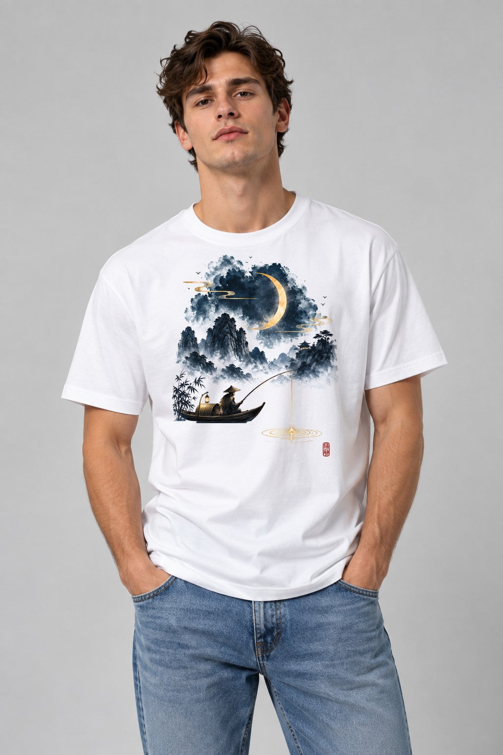 Moonlight Fisherman - White