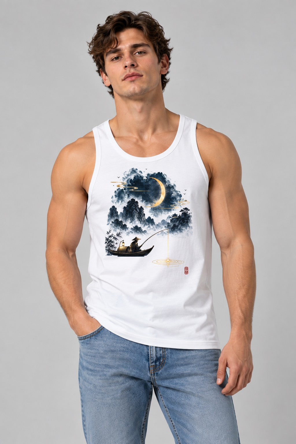 Moonlight Fisherman - White