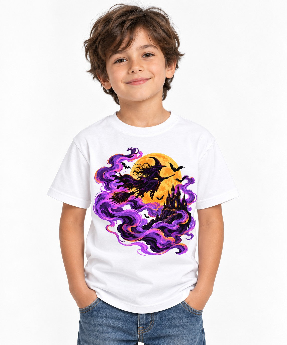 Moonlit Witch Flight - White