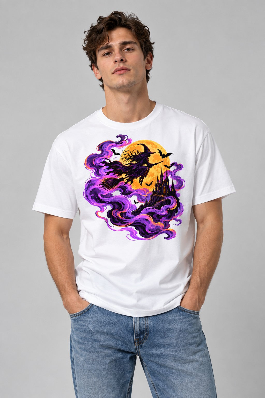 Moonlit Witch Flight - White