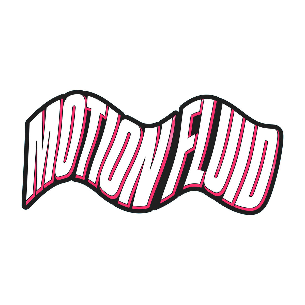 Motion Fluid Wavy Text Graphic Tee - Retro Typography Design