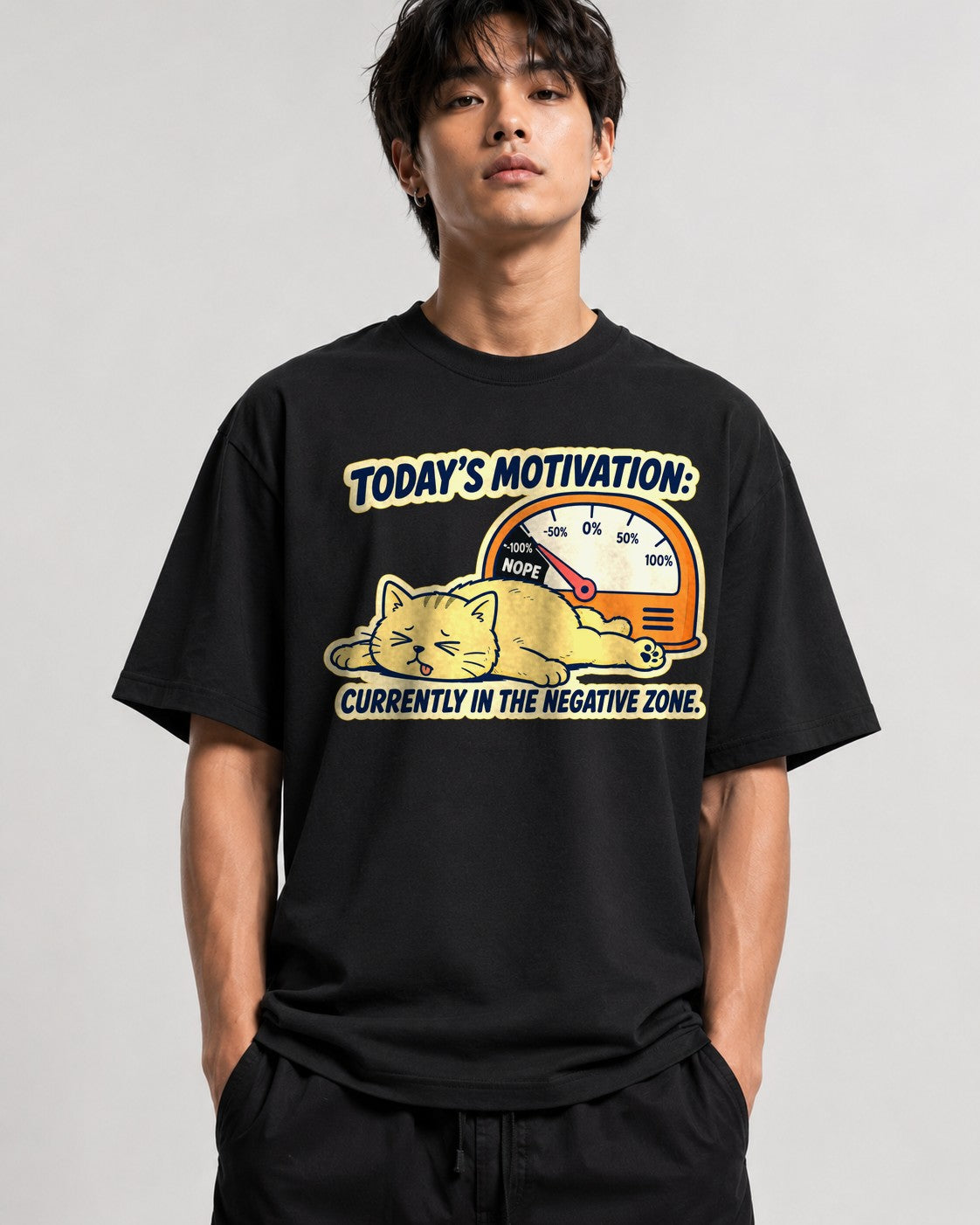 Motivation Meter Cat - Black
