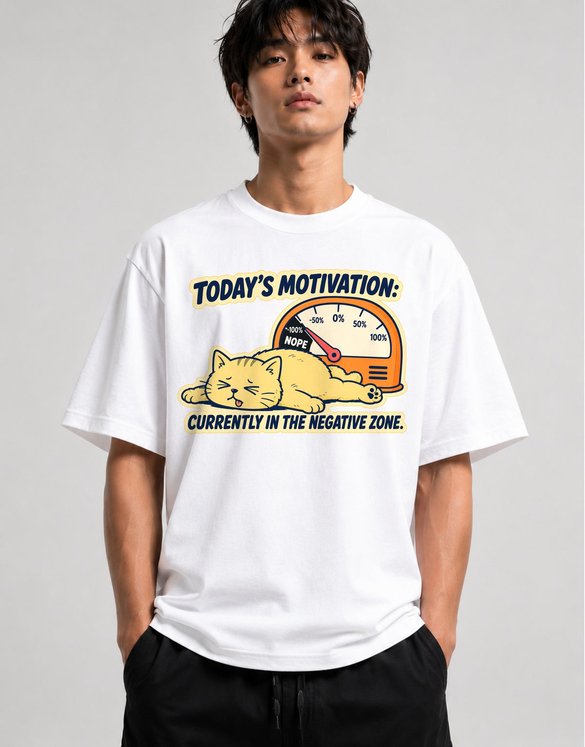 Motivation Meter Cat - White