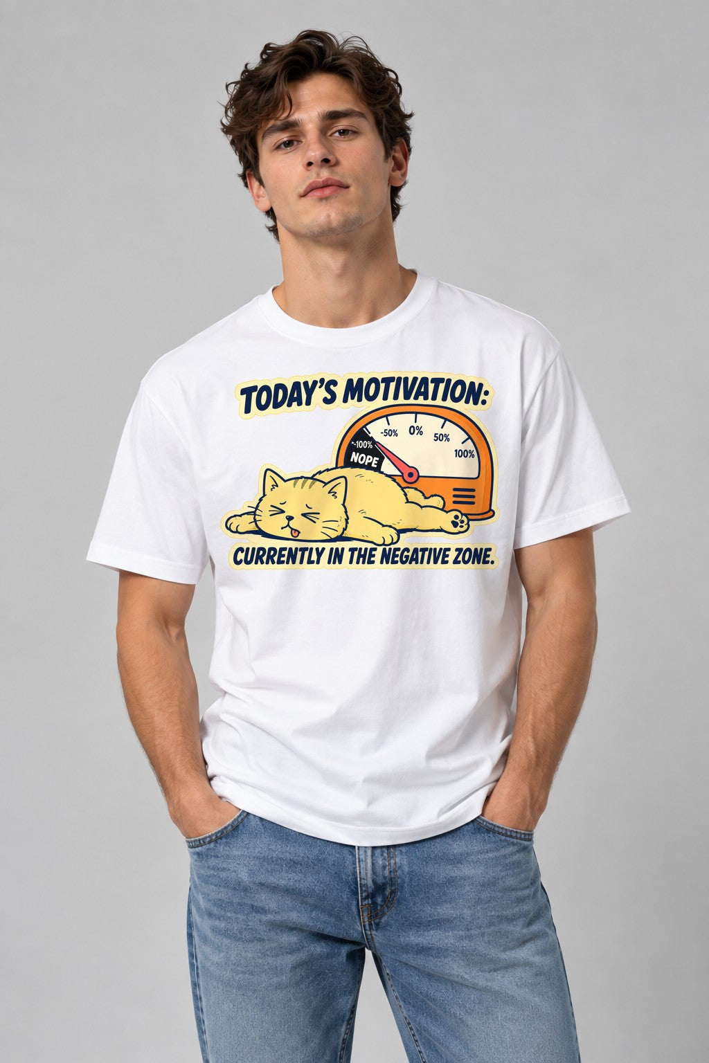 Motivation Meter Cat - White