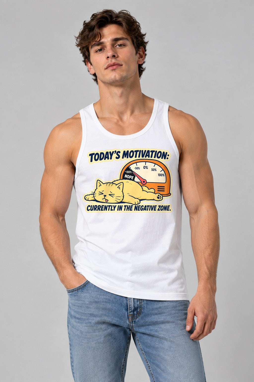 Motivation Meter Cat - White