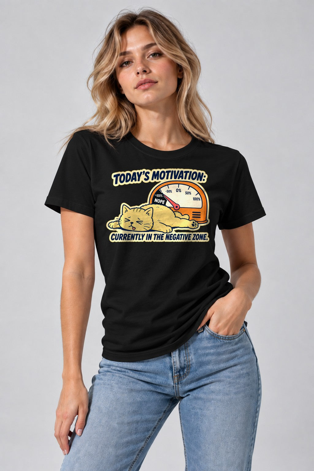 Motivation Meter Cat - Black