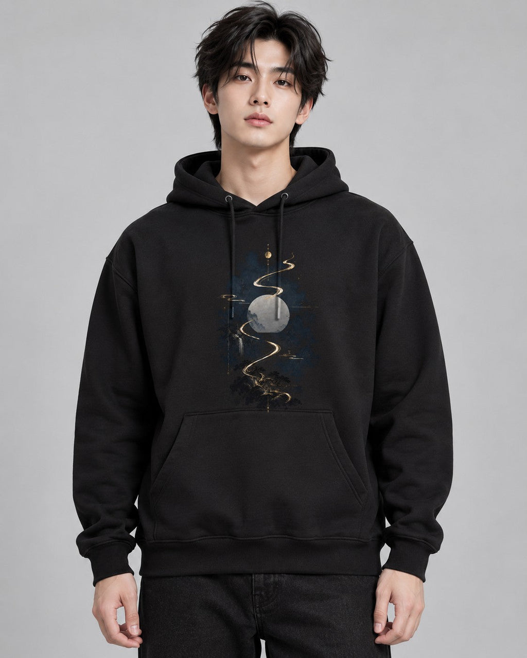 Mountain Path Moon - Black