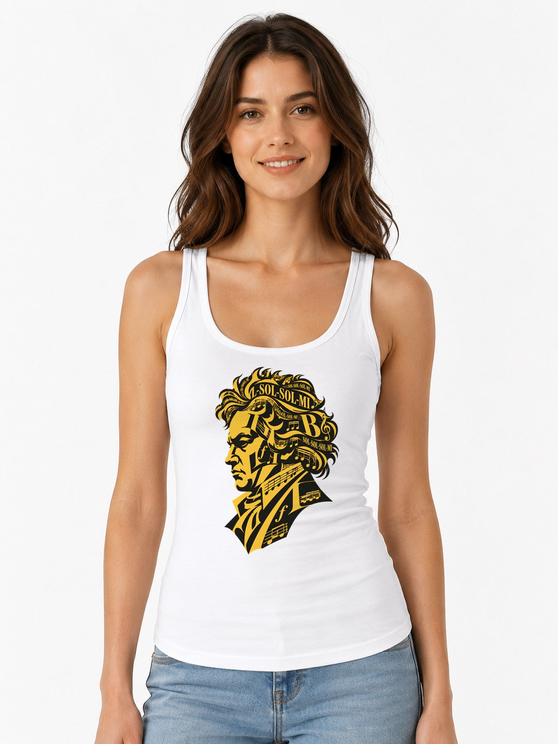 Musical Genius Silhouette - White