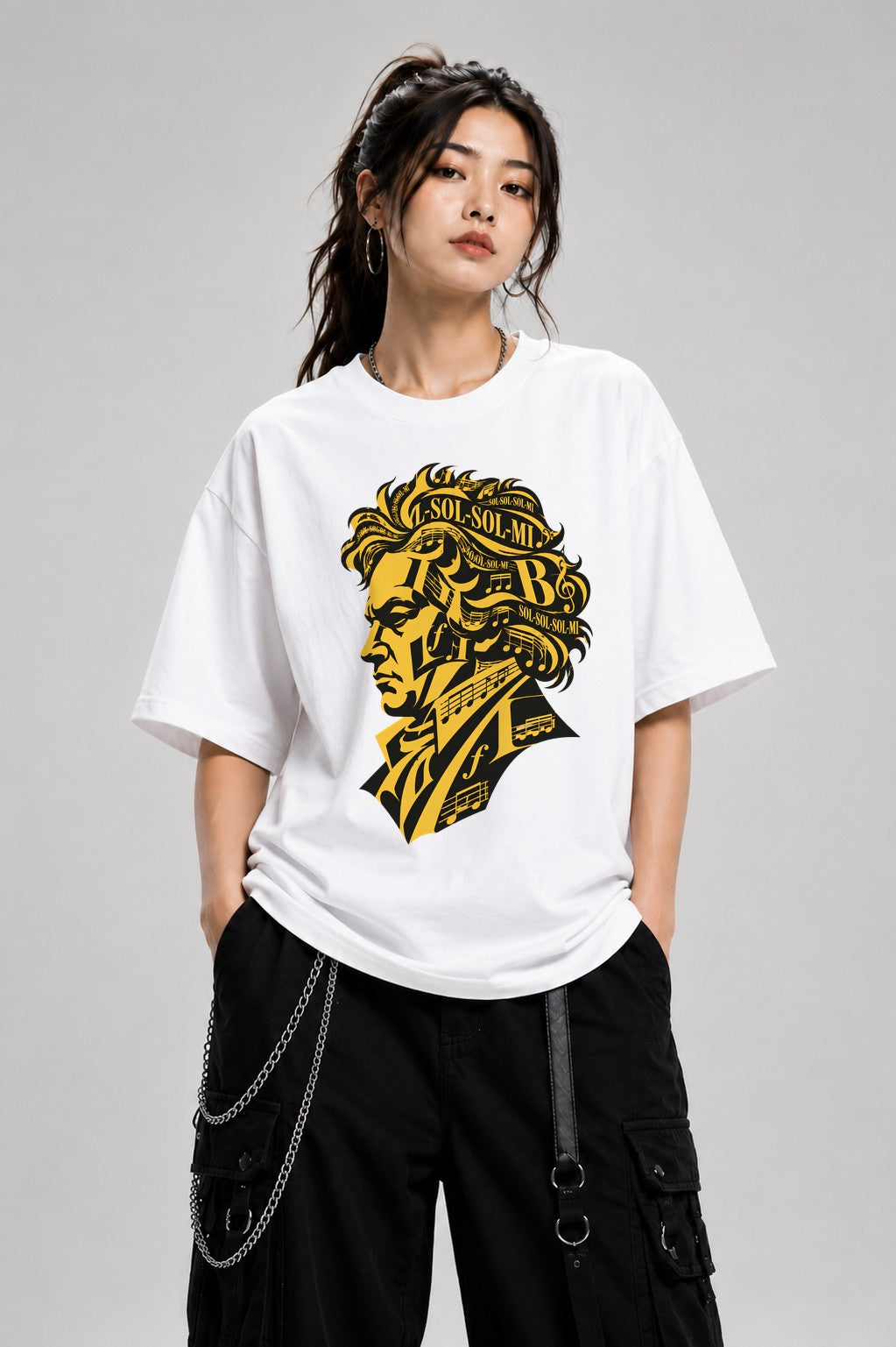 Musical Genius Silhouette - White