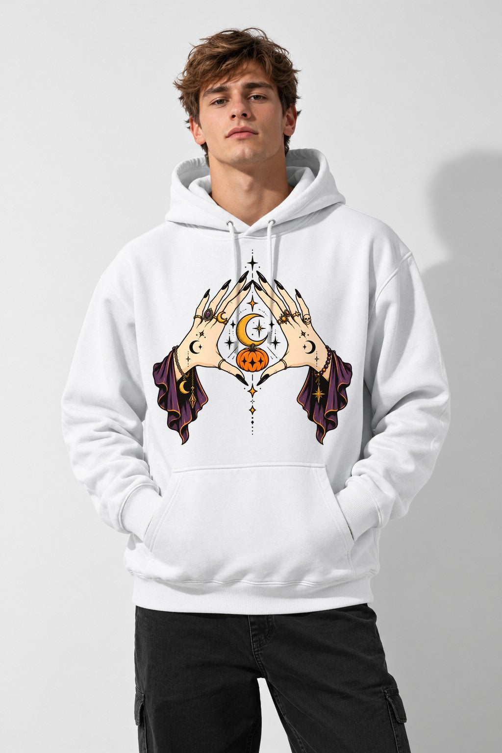 Mystical Hands Triangle - White