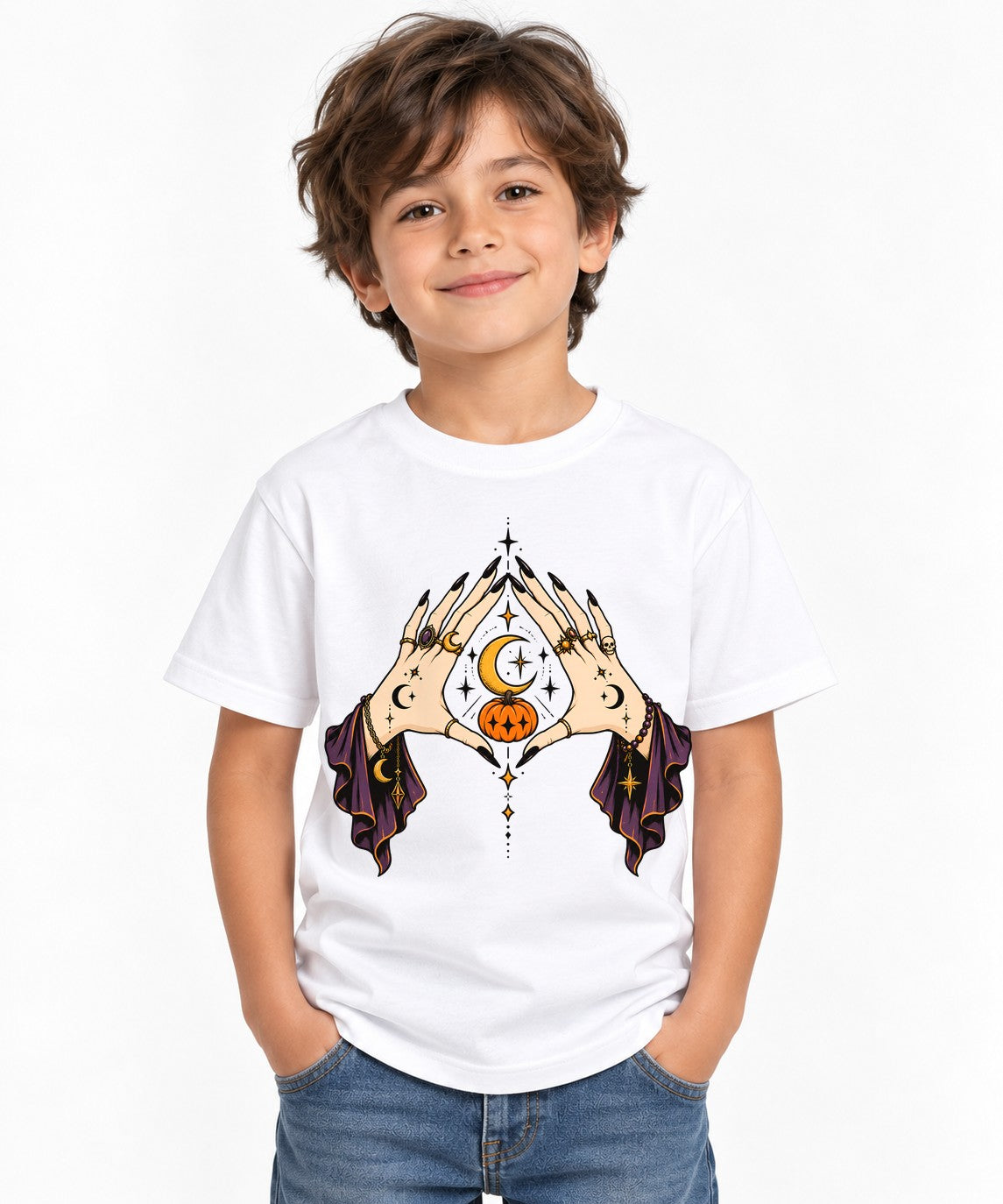 Mystical Hands Triangle - White