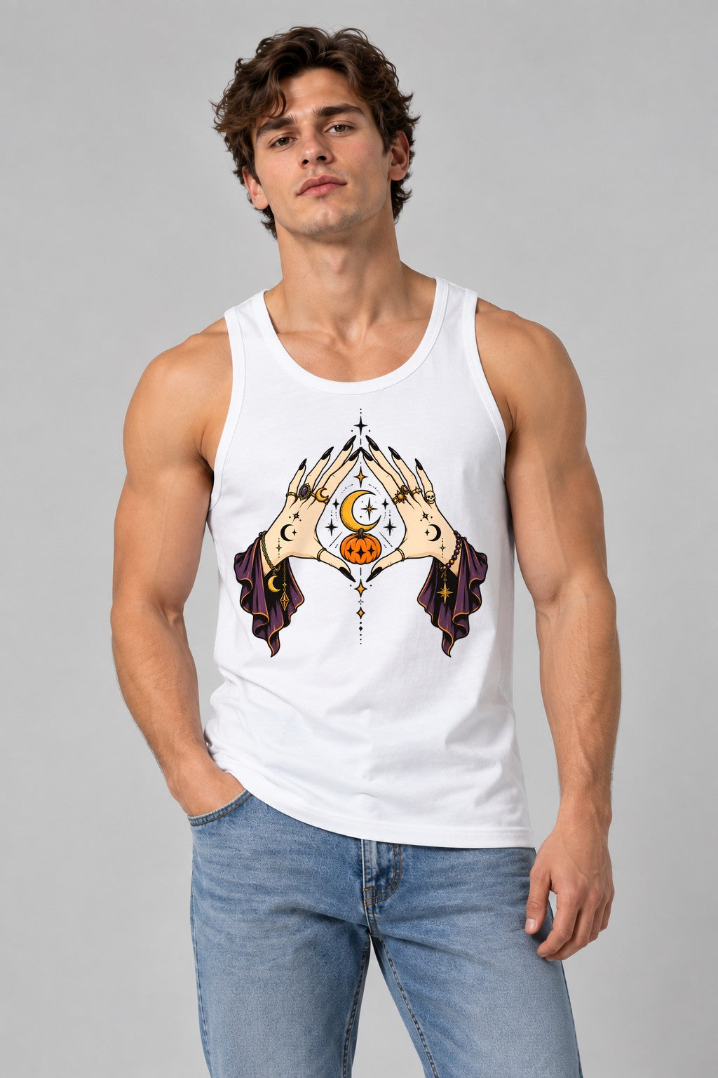 Mystical Hands Triangle - White
