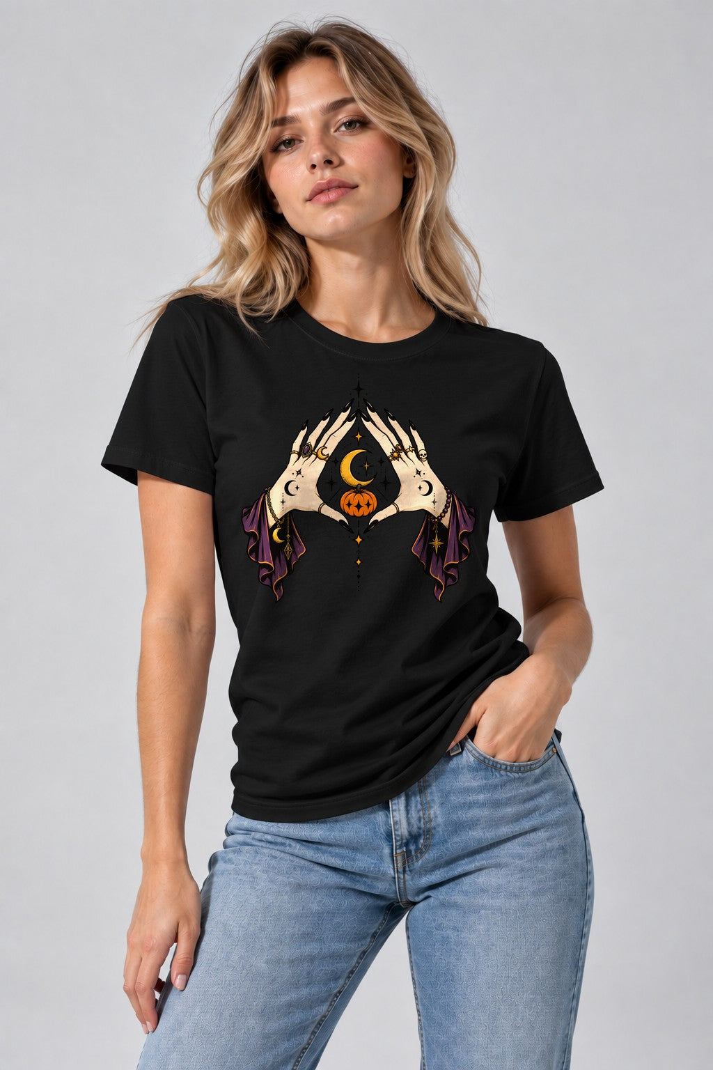 Mystical Hands Triangle - Black
