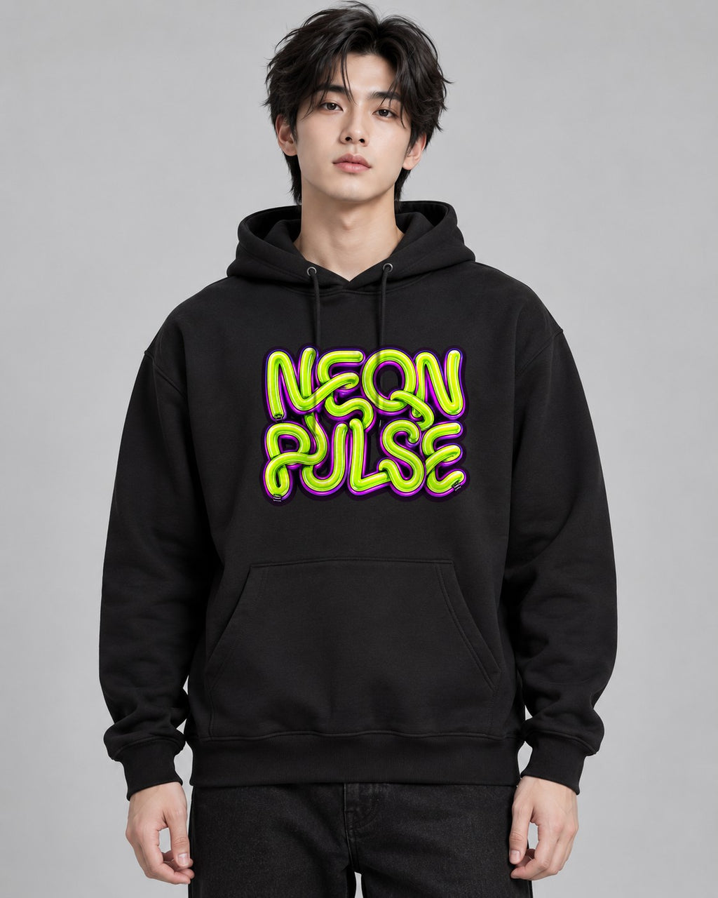 Neon Pulse Glow - Black