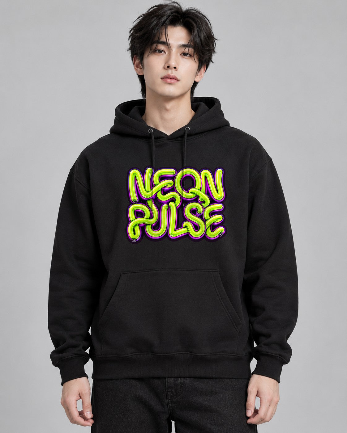 Neon Pulse Glow - Black
