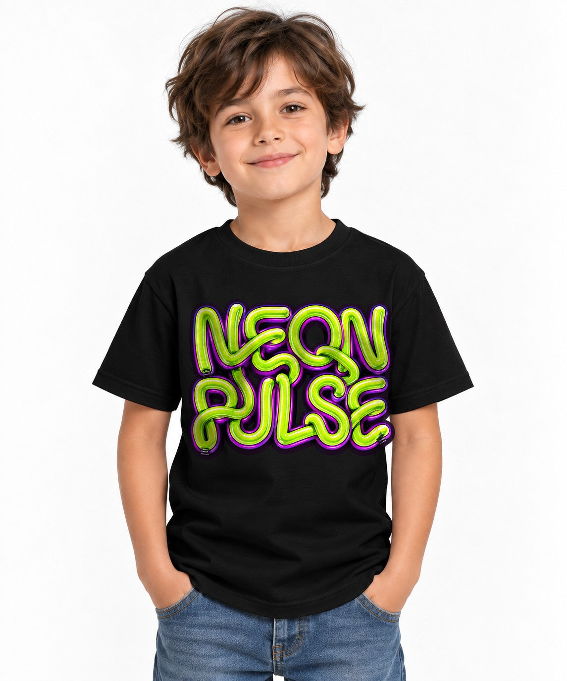 Neon Pulse Glow - Black