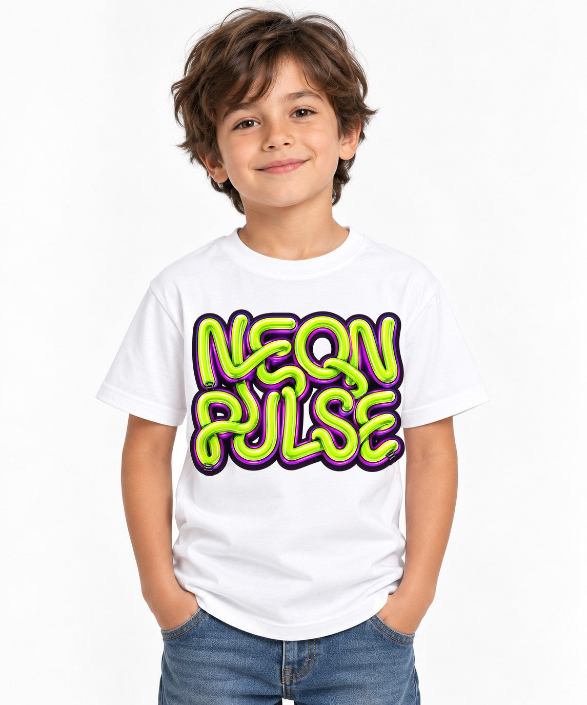 Neon Pulse Glow - White