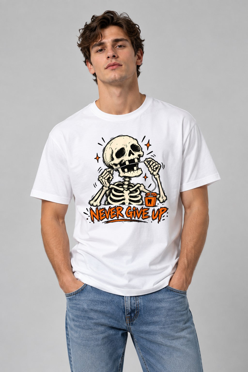 Never Give Up - White