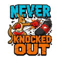 Never Knocked Out Kangaroo Boxing Graphic Tee - Tough Animal Fighter